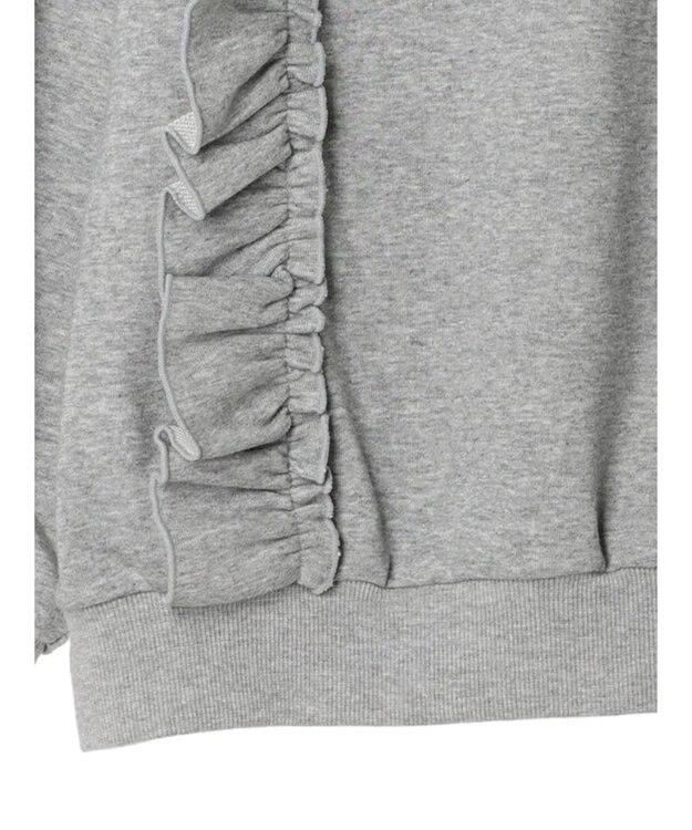earth music&ecology フリルスウェットプルオーバー Light Gray