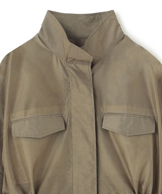 uncrave シアーオーガンジー ミリタリーブルゾン カーキベージュ