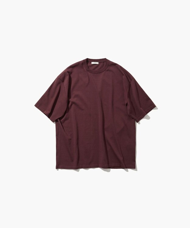 ATON FRESCA KNIT | ハーフスリーブクルーネックセーター - UNISEX BURGANDY