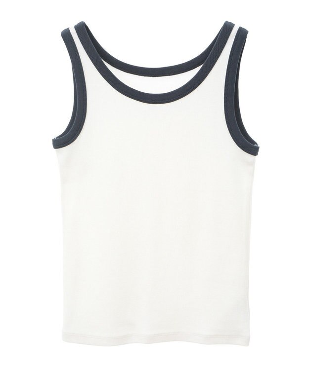 AMERICAN HOLIC バイカラーテレコタンクトップ Ivory