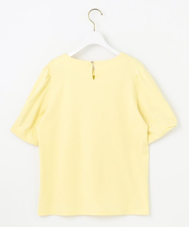 ANY SIS S 【撥水・汗ジミ防止・UVケア・洗える】スーピマスムース 袖タック Tシャツ イエロー