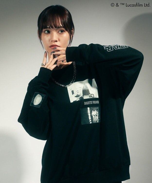 Green Parks ＳＴＡＲ　ＷＡＲＳ／ランダムプリントプルオーバー Black