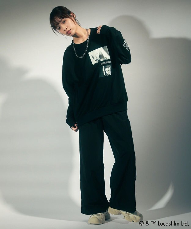 Green Parks ＳＴＡＲ　ＷＡＲＳ／ランダムプリントプルオーバー Black