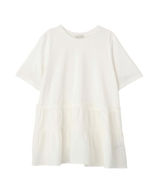 Green Parks 裾ドッキングプルオーバー Off White