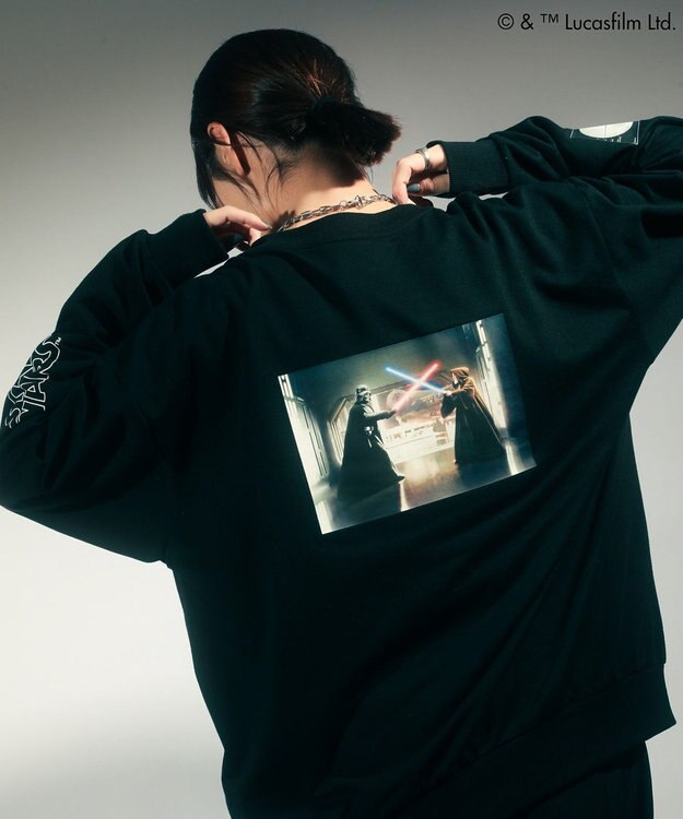 Green Parks ＳＴＡＲ　ＷＡＲＳ／ランダムプリントプルオーバー Black