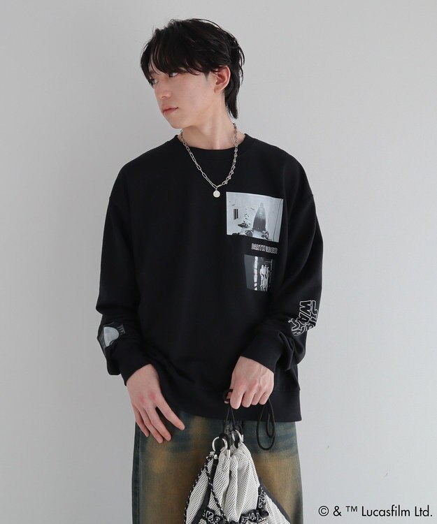 Green Parks ＳＴＡＲ　ＷＡＲＳ／ランダムプリントプルオーバー Black