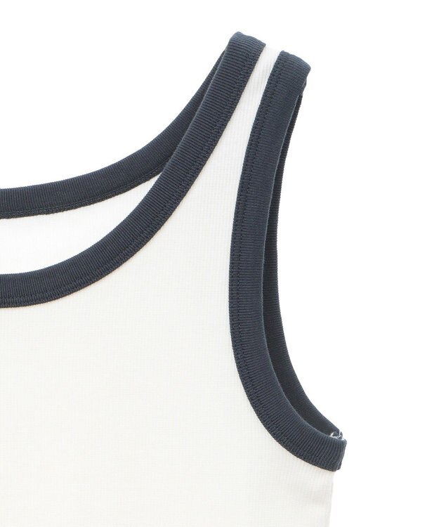 AMERICAN HOLIC バイカラーテレコタンクトップ Ivory