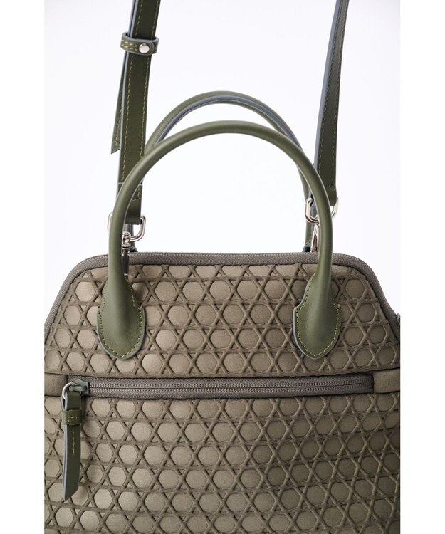 MIYABIYA 【撥水加工】篭目柄エンボスボンディングブガッティ カーキ