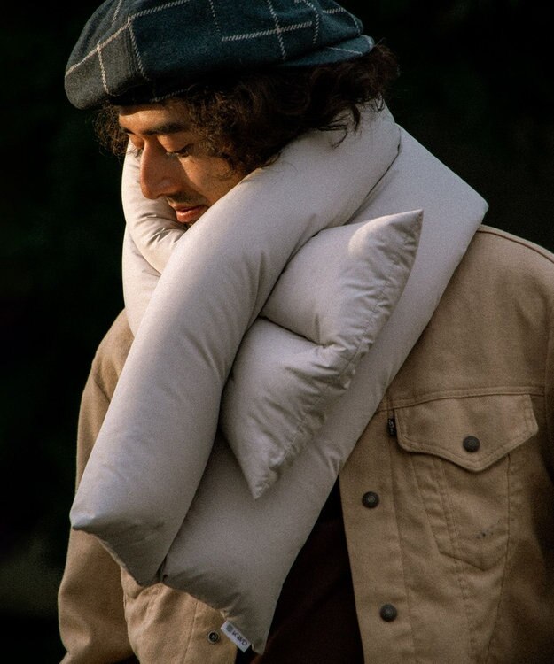 KWD 【日本製】DOWN SCARF グリーンダウン ダウンスカーフ