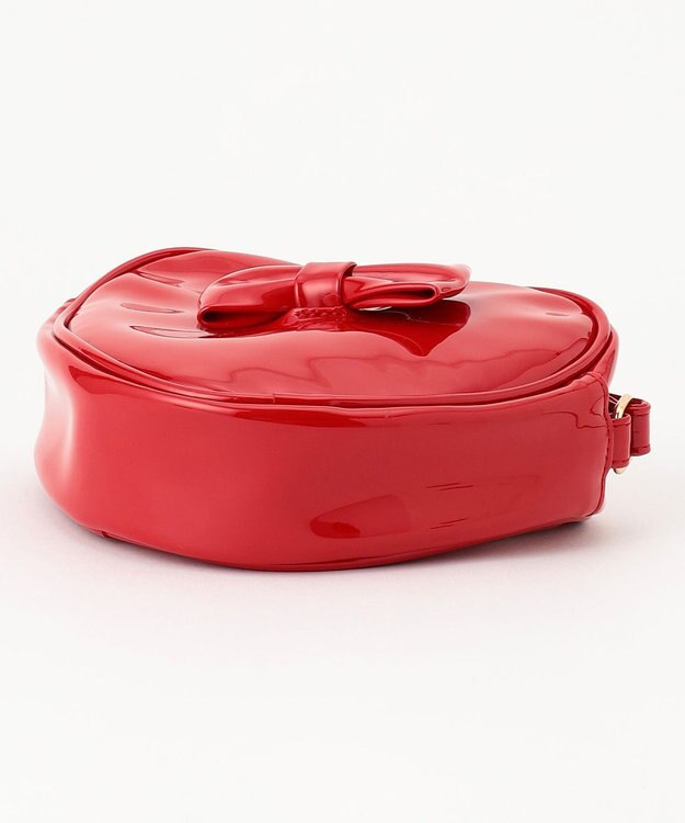 ANY KIDS エナメルハート型 ショルダーバッグ レッド