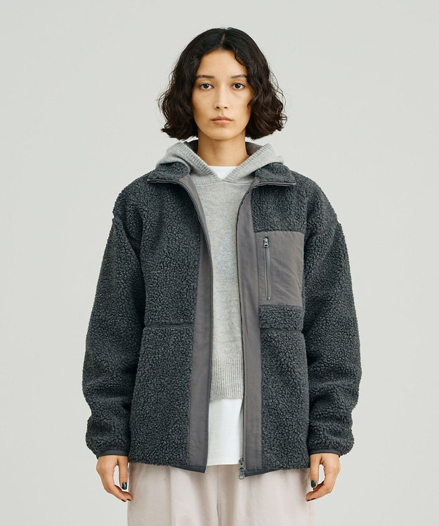 J.PRESS YORK STREET 【UNISEX】ボアブルゾン グレー系