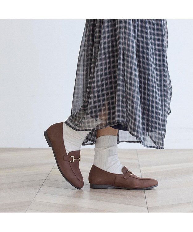 ing <ing>【WEB限定】レザービットローファー ダークブラウンヌバック