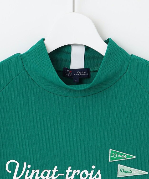 23区GOLF 【WOMEN】【吸水速乾/UVカット】メッシュモックネックプルオーバー パイングリーン系