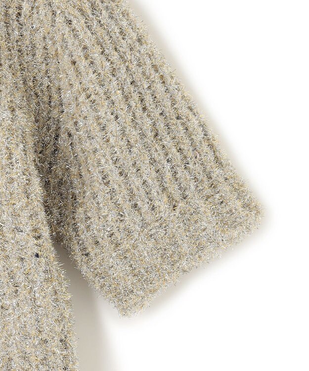 BEIGE， 【洗える・Precious 4月号掲載】TRITOMA / ラメクルーネック半袖ニット Gold