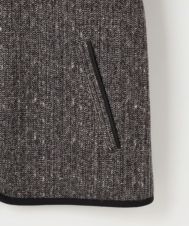 JOSEPH ABBOUD 【リバーシブル】ツィーディーフリースリバーシブル ブルゾン ブラック系