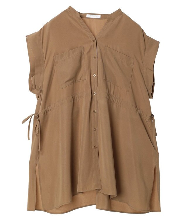 Green Parks ウエストドロストフレンチスリーブチュニック Light Brown