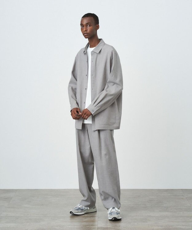 ATON KYOTO TSURIZOME LINEN | シャツジャケット - UNISEX GRAY