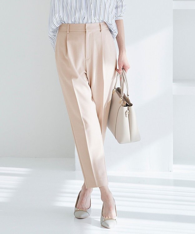 ANY SIS S 【UVカット / 接触冷感 / 吸水速乾】スマートビューティストレッチ テーパード パンツ ライトベージュ