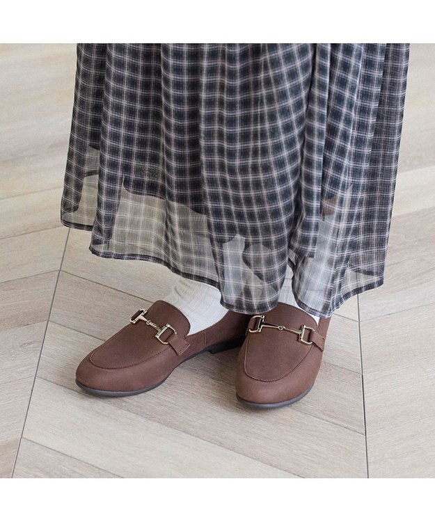 ing <ing>【WEB限定】レザービットローファー ダークブラウンヌバック