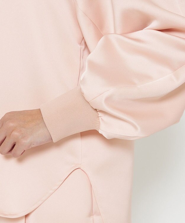 uncrave 【洗濯機洗い可】サテン ブラウス（uncrave WHITE） ベビーピンク