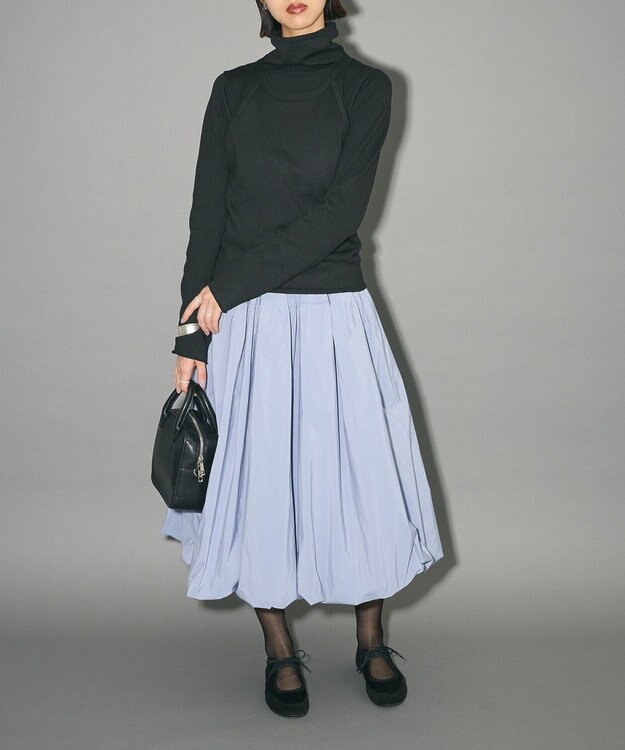 Green Parks ハイネックニット＋カシュクールニット Black