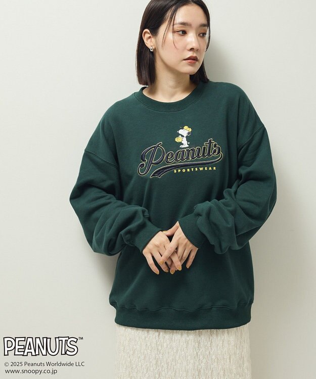 Green Parks ■PEANUTS ベースボールスウェット Green