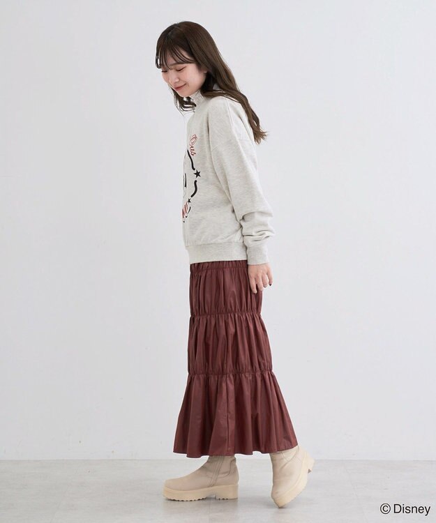 Green Parks ミッキー＆フレンズ／刺繍裏毛プルオーバー Oatmeal