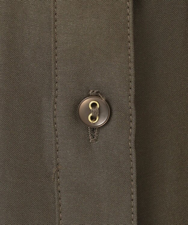 SHARE PARK LADIES 【洗える】ドルマンスリーブサテンシャツ カーキ系