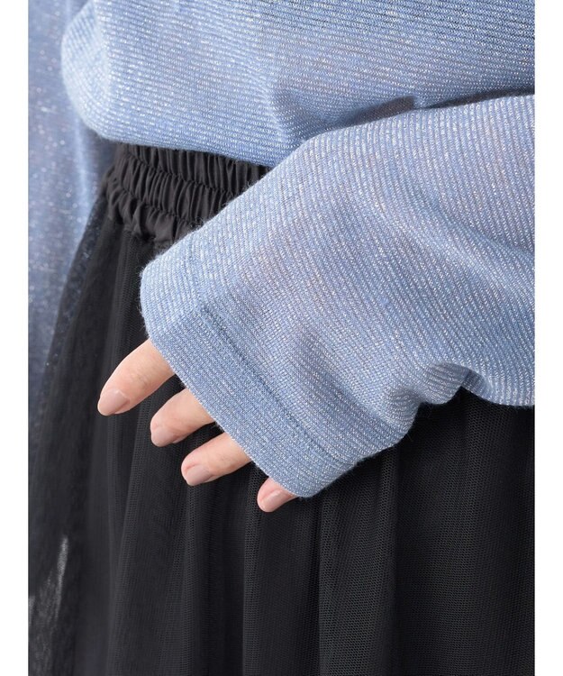 earth music&ecology ラメシアープルオーバー Blue