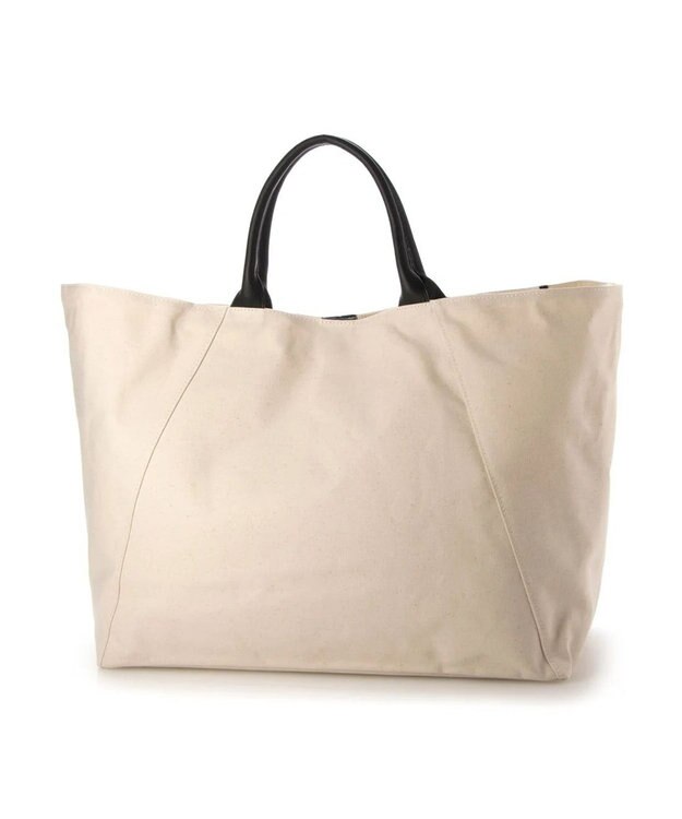 UNBILLION perche パラフィンキャンバス2wayボストントート アイボリーブラック