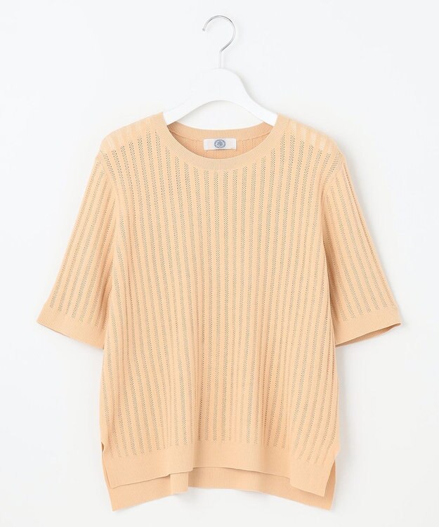 J.PRESS LADIES L 【洗える・抗菌防臭】VISCOSE STRETCH サマー ニット イエロー系