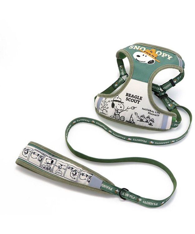 PET PARADISE スヌーピー ハーネス＆リード 《ビーグルスカウト柄》 ＳＳ 小型犬 50周年 ビーグルスカウト