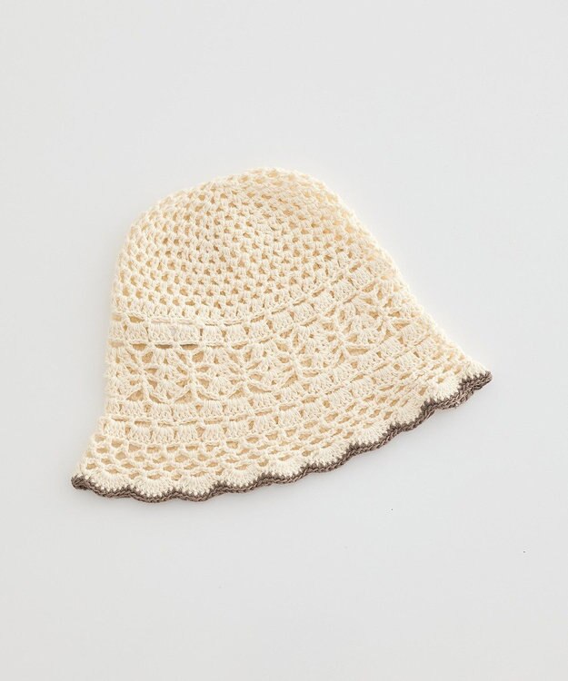 earth music&ecology クロッシェハット Ivory