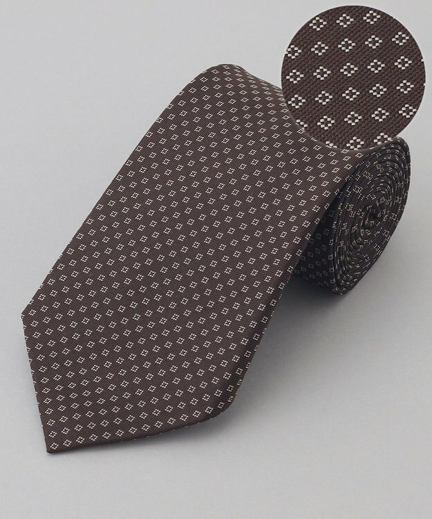 GOTAIRIKU GOTAIRIKU別注【日本製】シルク ネクタイ_小紋柄 ダークブラウン系8