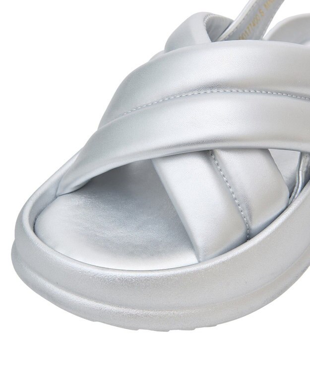 Green Parks ＲＵＰＩＳ．　パフクロスサンダル Silver