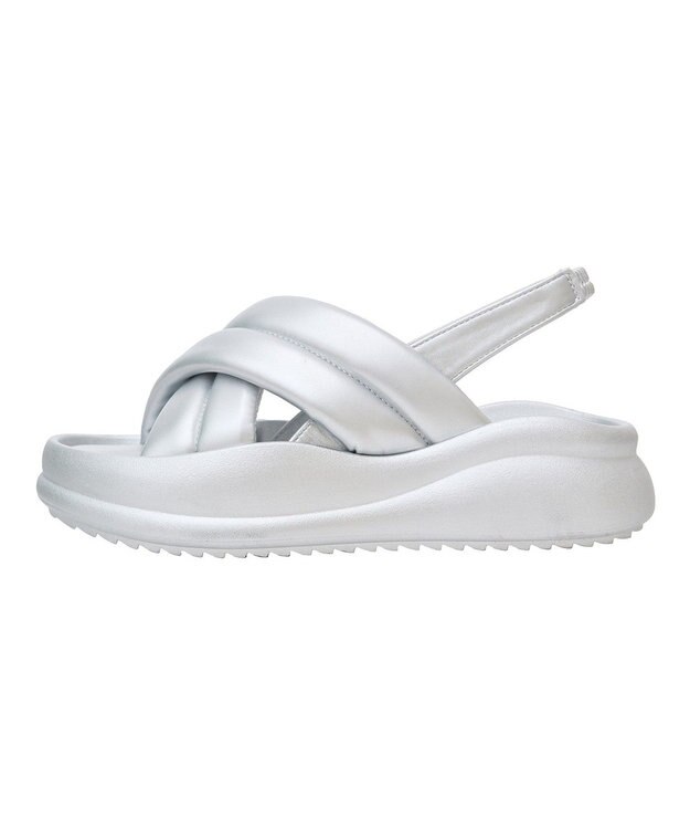 Green Parks ＲＵＰＩＳ．　パフクロスサンダル Silver