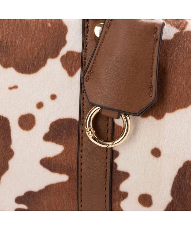 UNBILLION cachecache お財布ミニボストンバッグ カウ