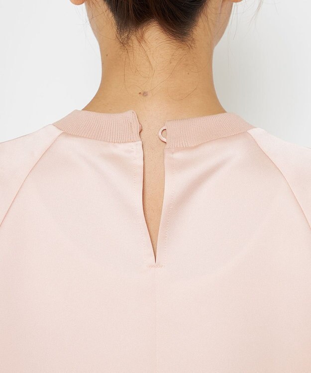 uncrave 【洗濯機洗い可】サテン ブラウス（uncrave WHITE） ベビーピンク