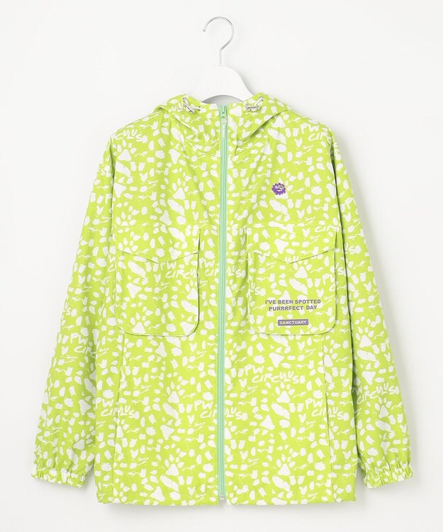 PW CIRCULUS 今が旬！【WOMEN】【洗える/ストレッチ】アニマルプリント ジップアップ フーデッド ブルゾン ゴルフウェア レディース ライム系5