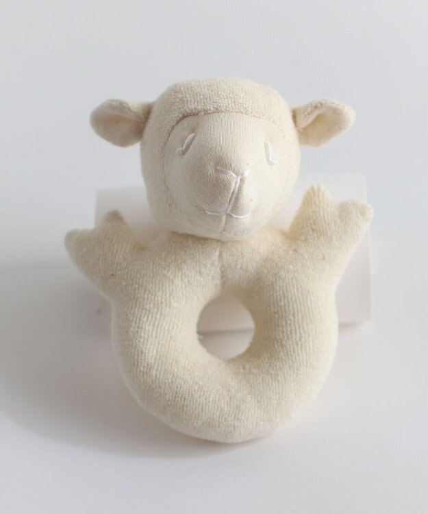AND WOOL 〈ベビー用品〉ひつじのラトル ホワイト