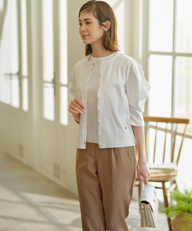 組曲 【WEB限定】セーターマシーン カーディガン アイボリー系