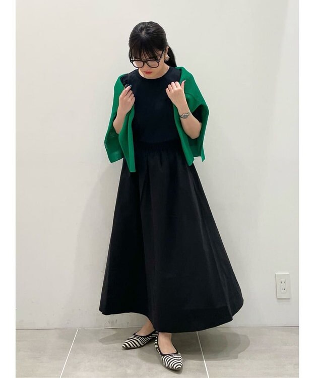 UNFILO FINE MOVE フレアスカート ブラック