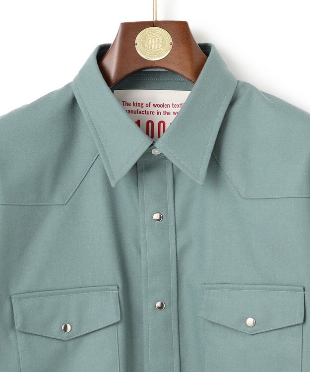 J.PRESS MEN 【J.PRESS ORIGINALS】1001 PAPER FLANNEL Ivy CowBoy Shirt / JAPAN MADE ピーコックグリーン系