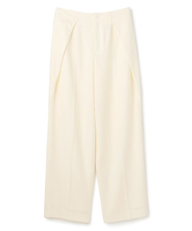 BEIGE， TERNES / 変形タックウールワイドパンツ Bone
