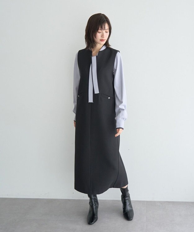 YECCA VECCA キーネックジャンスカ Black