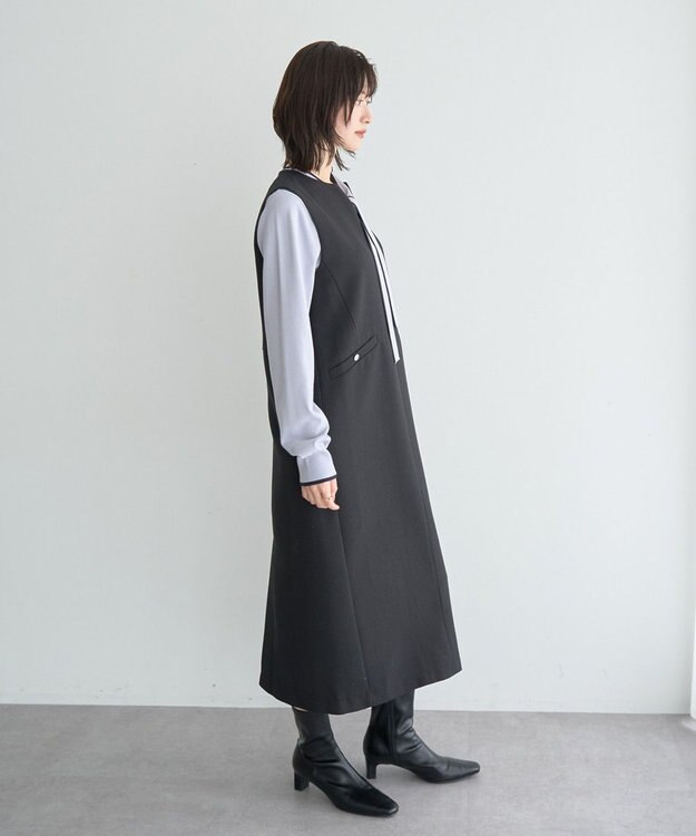 YECCA VECCA キーネックジャンスカ Black