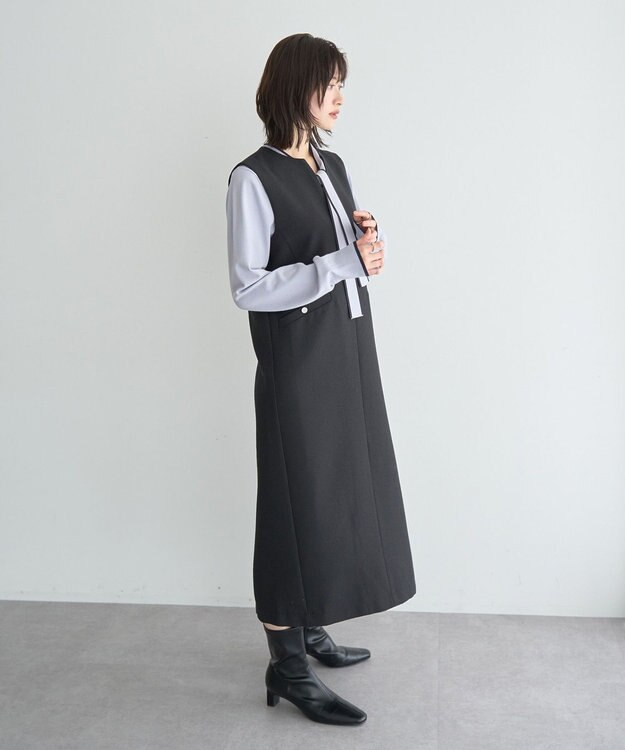 YECCA VECCA キーネックジャンスカ Black