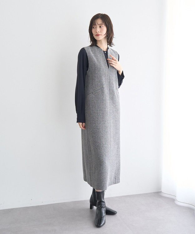 YECCA VECCA キーネックジャンスカ Mix