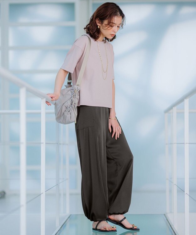 23区 S 【GLOW8月号掲載/接触冷感】半袖 クロップド IT TEE [WEB限定]ダスティピンク系