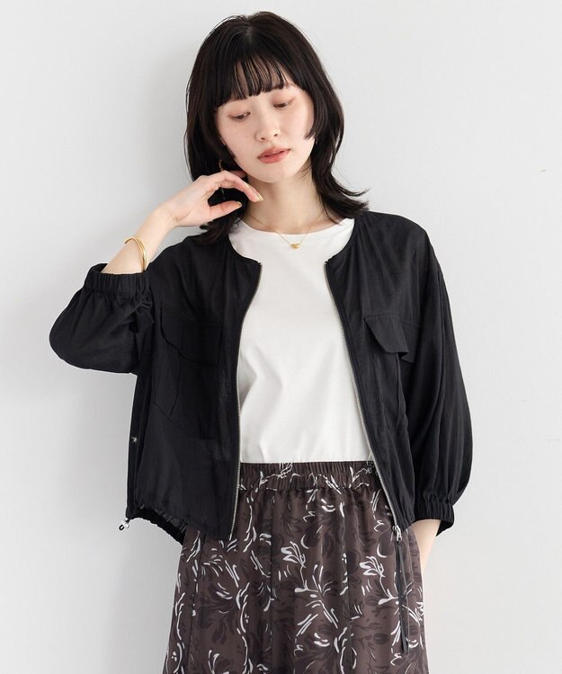 YECCA VECCA ドライタッチシアーブルゾン Black